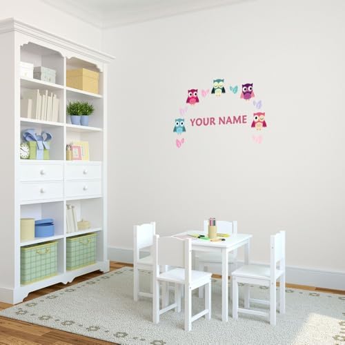 Oliver's Labels Premium Name Wall Decals - Matte Finish Personalized Wall Art for Kids' Rooms & Nurseries (Owls) - Image 2