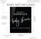 Andaz Press 16"x20" Black Acrylic Personalized Baby Shower Welcome Sign, Gender Neutral Large Custom Sign for Easel Stand, Modern Baby Shower Decorations - Image 5