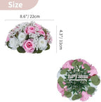 NUPTIO Flower Balls for Table Centerpieces: White & Pink Artificial Flowers - Image 4