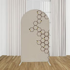 Hexagon Beehive Arch Backdrop Cover 4FT Honry Bee Stretchy Spandex Arch Stand Cover for Birthday Baby Shower Ceremony Wedding Party Decoration (Only Cover) - Image 2