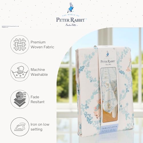 Peter Rabbit Book Tablecloth 60 x 84 Inch Rectangle Spring Table Cover for Dining Room, Tea Party & Entertaining, Woven Fabric, (100% Officially Licensed Product) by Franco Heritage - Image 3