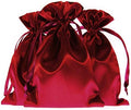 50 Pack 6" x 9" Wine Satin Gift Bags with Drawstring, Large Gift Pouches, Wedding Favor Bags for Baby Shower Birthday Party Small Business by Knitial