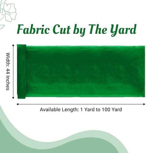 15 Yard Organza Fabric 44" Wide for Wedding Event Décor - Green - Image 2