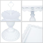 DreamsEden Metal White Cake Stands, 6 Pcs Cupcake Food Display Stand Party Trays Dessert Table for Birthday Bridal Baby Shower - Image 7