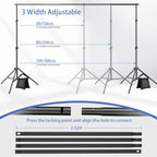 EMART Photo Backdrop Stand, 7.8x10ft Back Drop Stand for Party, Photography - Image 3