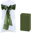 MDS® Pack of 75 Satin Chair Sashes for Wedding & Events – Olive Green by MDS