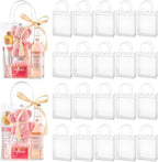 Mauproy Clear Plastic Gift Bags with Handles, 9.1 x 6.7 x 2.8 Inch, 50 Pack by Mauproy