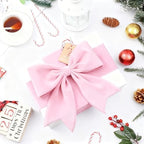 Meseey 4 Inch Wide Pink Velvet Wired Ribbon, 10 Yards Velvet Ribbon with Wire Edge for Christmas Tree, Wreaths, Gift Wrapping, Bows, Crafts, Wedding and Holiday Decorations - Image 2