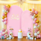 Baby Pink Arch Covers 7.2 and 6ft Party Wedding Light Pink Arch Covers Stretchy Backdrop Set of 2 Baby Shower Bridal Shower Photo Birthday Spandex Arch Stand Cover - Image 5