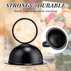 MorningRo 24 Pcs Table Number Stands, Metal Place Card Holders, Black - Image 2