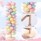 Novabright 5.25 ft Wooden Cotton Candy Stand Holder, Tall Cake Pop Stand - Image 3