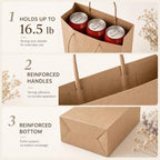 Kolldenn 24 Pack Rustic Gift Bags with Dried Flowers Bridal Shower - Image 3