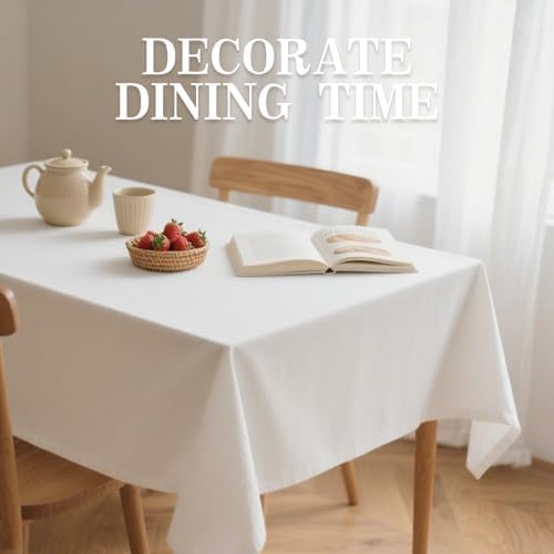 DRESSMAKER 10 Pack White Table Cloth Rectangle 60X102 Inch Fit 6FT Table - Image 6