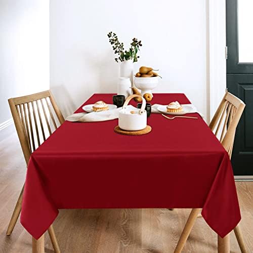 sancua 2 Pack Red Tablecloths 60x120 Inch for 8 Feet Rectangle Tables - Image 2
