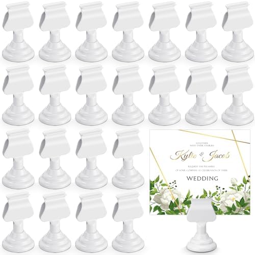 Kathfly 36 Pcs Table Number Holders Metal Place Card Clip,White by Kathfly