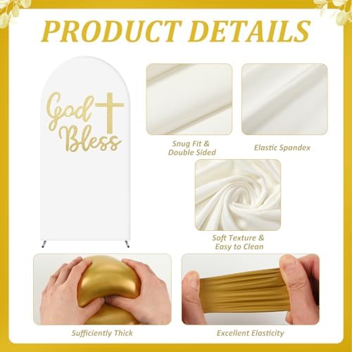 Gilprop 141 Pcs 7.2ft God Bless Baptism, Elastic Polyester - Image 3