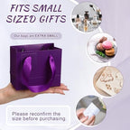 Zhanmai 4.7 x 2.4 x 3.9 Inch 100 Pcs Mini Gift Bags Bulk, Purple - Image 5