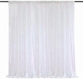 White Iridescent Sequin Backdrop 7ft x 7ft Glitter Photo Booth Backdrop by QueenDream