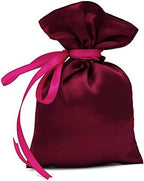Darling Souvenir 50 Satin Drawstring Gift Pouch Small Wedding Party Favors Bag - 8" x 10" inches Baby Shower Thank You Pouches- Burgundy by DarlingSouvenirMADEWITHLOVE
