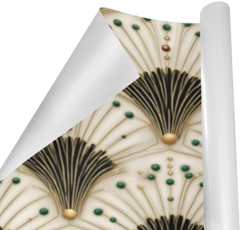 pnyoin Merry Christmas Wrapping Paper Roll,Elegant Fan Art Gift Wrap Perfect for Xmas,Birthday,Weddings, Brides, Holidays, Baby Showers，58 x 23 inches,4 Roll - Image 3