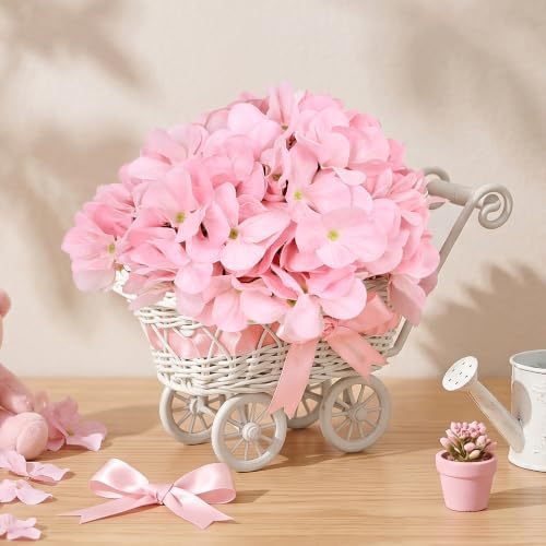 4 Pack Light Pink Baby Shower Centerpieces Flower Arrangements - Image 6