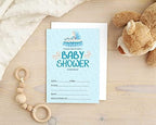 Pack of 30, Boy/Boy Baby Shower Party Collection, Baby Shower Invitation Cards, Fill in the Blank Invites WIth Envelopes, Blue Baby Cot Theme Party Supplies - Image 5