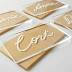 100PCS Clear Acrylic Rectangle Table Seating Cards for Wedding Party Decor - Image 3