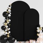 Wokceer Arch Backdrop Cover 7.2FT, 6FT Black Arch Covers Stretchy Backdrop by Wokceer