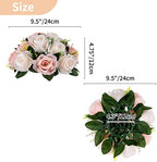 NUPTIO Flower Balls for Wedding Centrepieces - 10 Pcs 9.5in Diameter Artificial Flower Ball Arrangement Bouquet Peachy Pink & Creamy White Fake Rose Flowers Party Centerpieces for Weddings Tables - Image 5