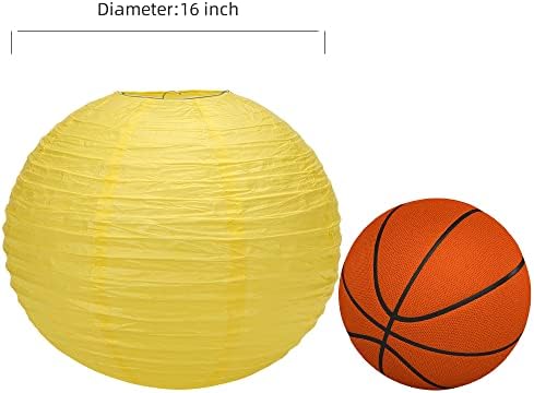 Chinese Japanese 16" Lemon Yellow Paper Lanterns Large Paper Lanterns 16-Inch 5 Packs (Yellow, 16 inch) - Image 5