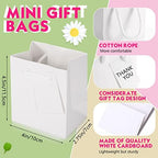 Zhehao 50 Pack Mini Gift Bags Bulk with Handles and Tags,White - Image 2