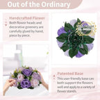 NUPTIO Artificial Flower Ball Centerpieces: Lilac & Purple & Pink Rose - Image 5