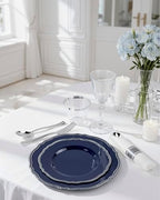Hioasis 175 Pcs Blue Silver Plastic Plates Wedding & Party - Image 3