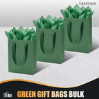 YACEYACE Green Gift Bags 20Pack, Green Gift Bags with Tissue Paper - Image 6