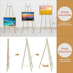 Heavy Duty Large Easel Stand for Mirror Display Wedding Sign(Gold 47'') - Image 2