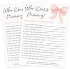 Baby Shower Games for Girl Bundle - 6 Activities for 30 Guests (Pink Bow) - Image 5