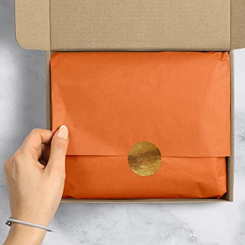 Jillson Roberts 20" x 26" Gift Tissue, Orange (96 Folded Sheets) - Image 2