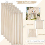 Ivory Backdrop Curtains 30ftx10ft Wedding Polyester Photo Drapes - Image 3