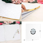 Andaz Press Personalized Wedding Guestbook with Gold Accents, Nautical Beach Heart White Guest Sign in Guest Registry 120 Pages 8.5 X 8.5 Memories Book for DIY, Scrapbook, Photo Album - Image 5