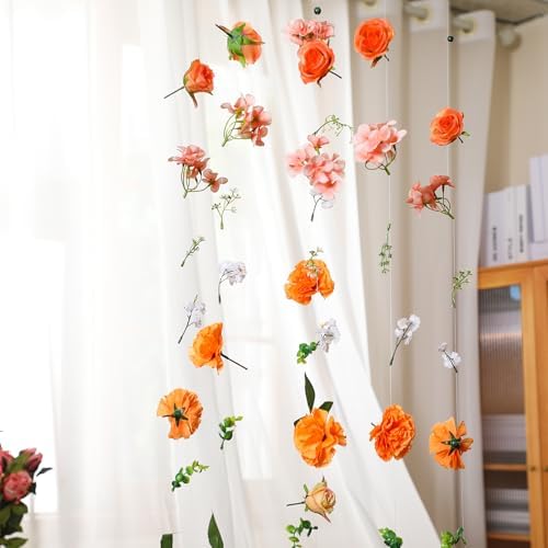 6 Pcs 35.4 ft Hanging Flower Artificial Wildflower Garlands Floral Vines - Image 4