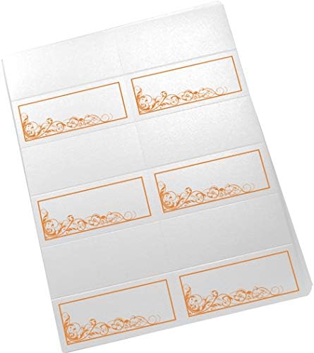 Scribble Vintage Swirl Printable Place Cards, Orange, Set of 150 (25 Sheets - Image 3