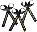 25 Personalized Ribbons Assesmbled Bows Custom Bridal Shower Favor Party Favors Wedding Bridesmaid Memorial Ribbons Funeral Baby Invitations Mis XV años Quinceanera (Black Ribbon) by AmysBubbling