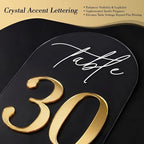Crystal Clear Acrylic Wedding Table Numbers 1-30 Set, Self-Standing Modern Arched Signs for Reception Seating, Anniversary & Bridal Shower, Elegant Wedding Decor (5x7 Inches) - Image 5