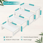 ELITEROO Tiered Display Stand, Wooden 4 Tier Display Risers, Nesting Cupcake Stand for Dessert, Food, Cupcake, Collectibles, Buffet Table, and Market Vendor Events Retail Shelf Organizer, White - Image 6