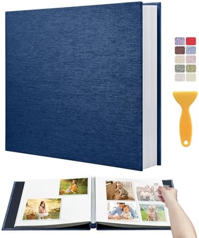Large Photo Album Self Adhesive Scrapbook Album for 4x6 5x7 8x10 Pictures DIY Photo Book for Wedding, Anniversary, Christmas, Baby Shower, Ideal for Preserving Precious Moments by HoneyTolly