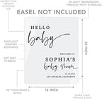 Andaz Press 16"x20" White Acrylic Personalized Baby Shower Welcome Sign, Gender Neutral Large Custom Sign for Easel Stand, Modern Hello Baby Shower Decorations - Image 5