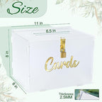 Frosted Acrylic Card Box for Wedding with Lock, Gift Card Box for Party - Image 3