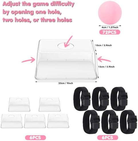 6 Sets Baby Shower Games Funny Bridal Shower Games Activities - Funniest Baby Shower Game Ever, Ice Breakers for Boy or Girl, Ping Pong Twerk Game (Pink) - Image 4