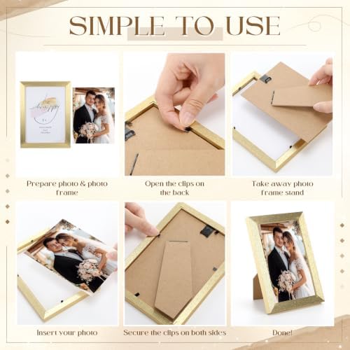 Mifoci 15 Pcs Wedding Frame for Seating Chart Board Display, Gold Silver Welcome Please Find Your Seat Sign, 6 & 7 Inch Frame Table Seating Chart Display for Baby Shower Wedding Reception Decorations - Image 5