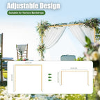 6.6*6.6FT Wedding Arch Stand for Ceremony Gold Square Modern Metal Balloon Arch Stand Kit Garden Floral Arch Frame Background for Anniversary Birthday Party Decoration Home Garden Outdoor Lawn Decor - Image 3